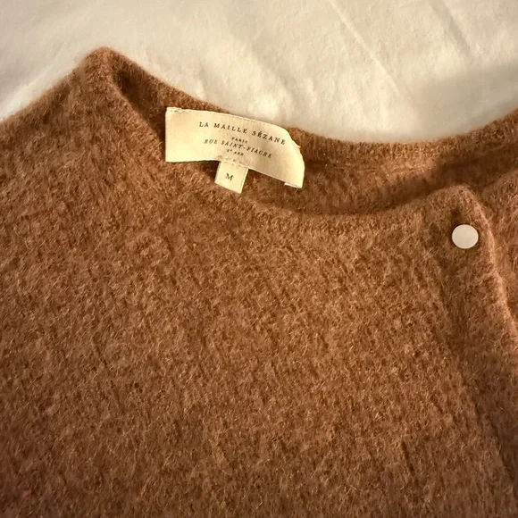 Sezane Gaspard Cardigan in Camel - Picture 2 of 3